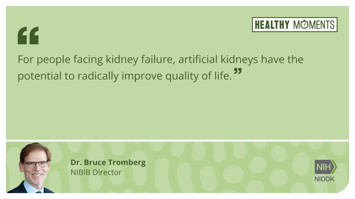 Tune in to #HealthyMoments as NIDDK Director Dr. Griffin P. Rodgers and @NIBIBgov Director Dr. Bruce Tromberg discuss the importance of artificial kidneys and other technologies to treat kidney disease at niddk.nih.gov/health-informa…
