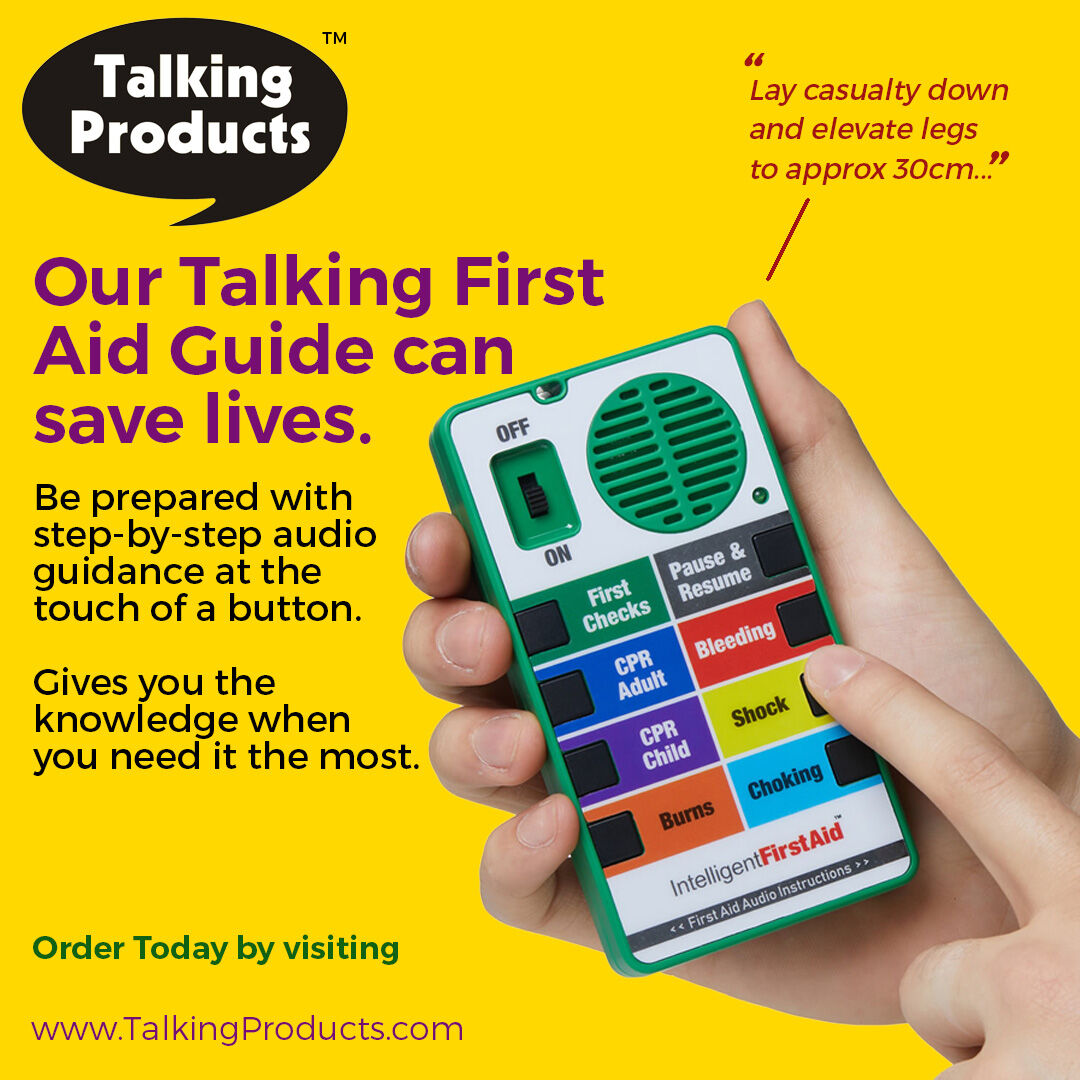 TalkingPro's tweet photo. Need #FirstAidTraining in an #Emergency then use the @TalkingPro #FirstAid Device - A #LifeSaving #Talking #Medic which could #SaveLives as a #FirstAidResponder Buy Here https://t.co/Mi2XxBc1sW @stjohnambulance #stjohnpeople #firstaidtrainingcourse #cprsaveslives https://t.co/nM9OMVJSBZ