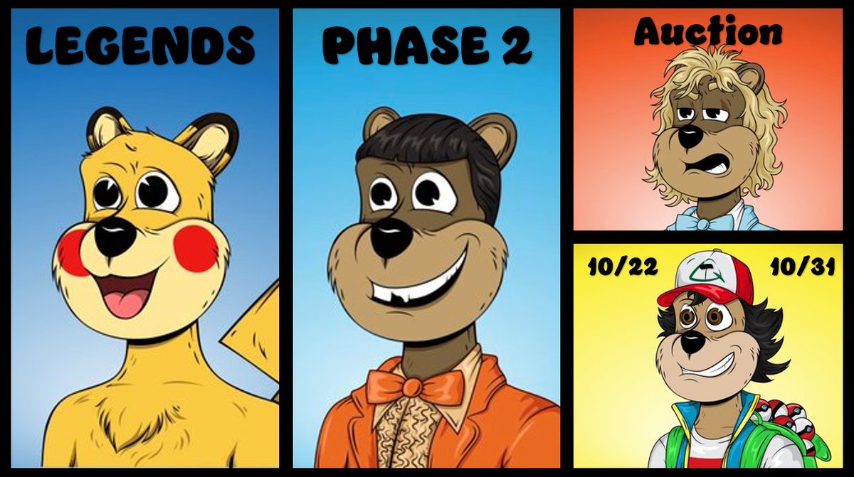 Alert! Alert! Our 2nd #TribeQuokka Legends Auction is Starting this Saturday! 50 new Legends will be available for you to bid on! This Auction won't last long, though, as it closes in on Halloween !!! For more info, visit us at legends.tribequokka.com 

#NFTs #NFTProject