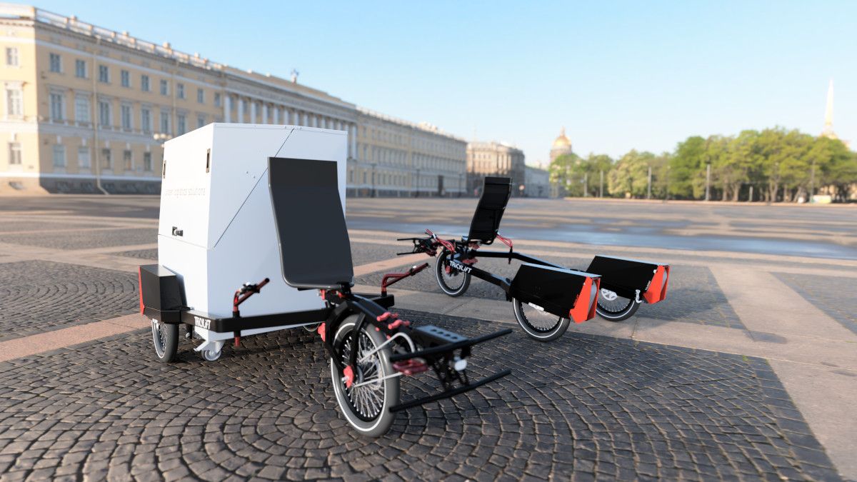 La cyclo-logistique est un secteur passionnant à suivre. @FlexiModal 🇫🇷 vient de dévoiler ce nouvel engin (TricyLift), qui permet de transporter des conteneurs et possède un système de levage intégré 🚴‍♀️⚡️fleximodal.fr/tricylift