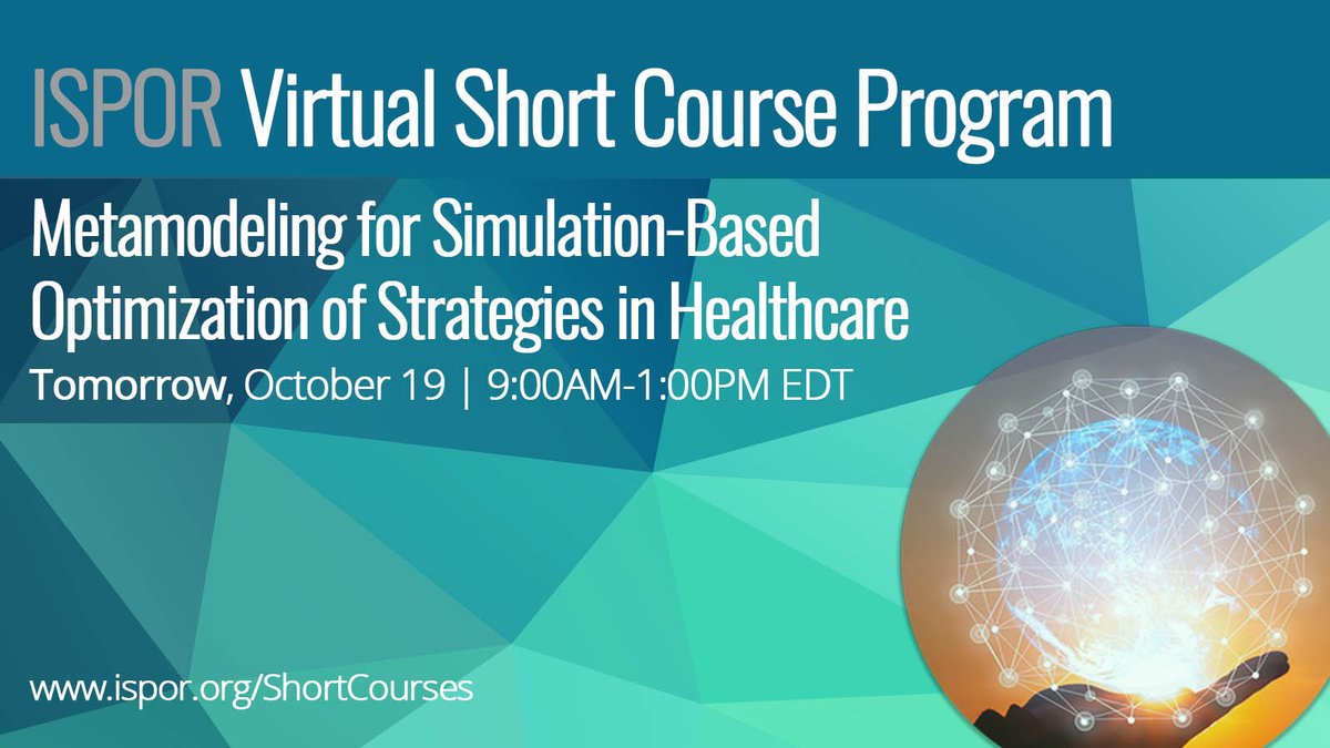 The basics of utilizing metamodels to negate runtime issues will be broached at tomorrow’s short course. Gain hands-on experience with “R,” sharpen up on #metamodeling techniques, performance measures for validation, and more. Course begins at 9AM EDT. ow.ly/1xhm50LbQ2p