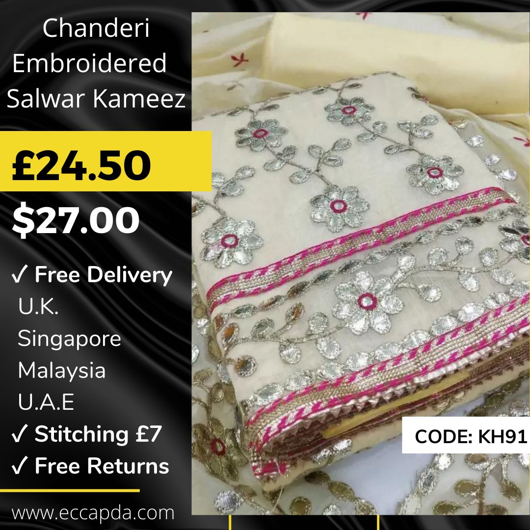 eccapda's tweet image. #Punjabi_Suits_London_United_Kingdom #Pakistani_Fashion #Indian_Fashion #Lengha_Choli #Wedding_Wear #Free_shipping #UnitedStates #UnitedKingdom #Canada #Australia #londonuk #Bradford #ManchesterUnited 

Buy Now: eccapda.com