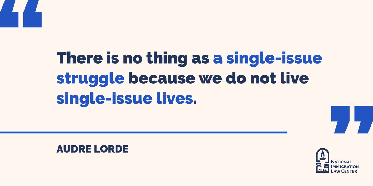 NILC's tweet photo. Immigration is an LGBTQ+ issue.
Immigration is a Black issue.
Immigration is a climate issue.
Immigration is a labor issue.
Immigration is a health issue.
Immigration is a social justice issue.
We must work together in our fight for justice and equity for ALL. https://t.co/zsBUA4MlhB