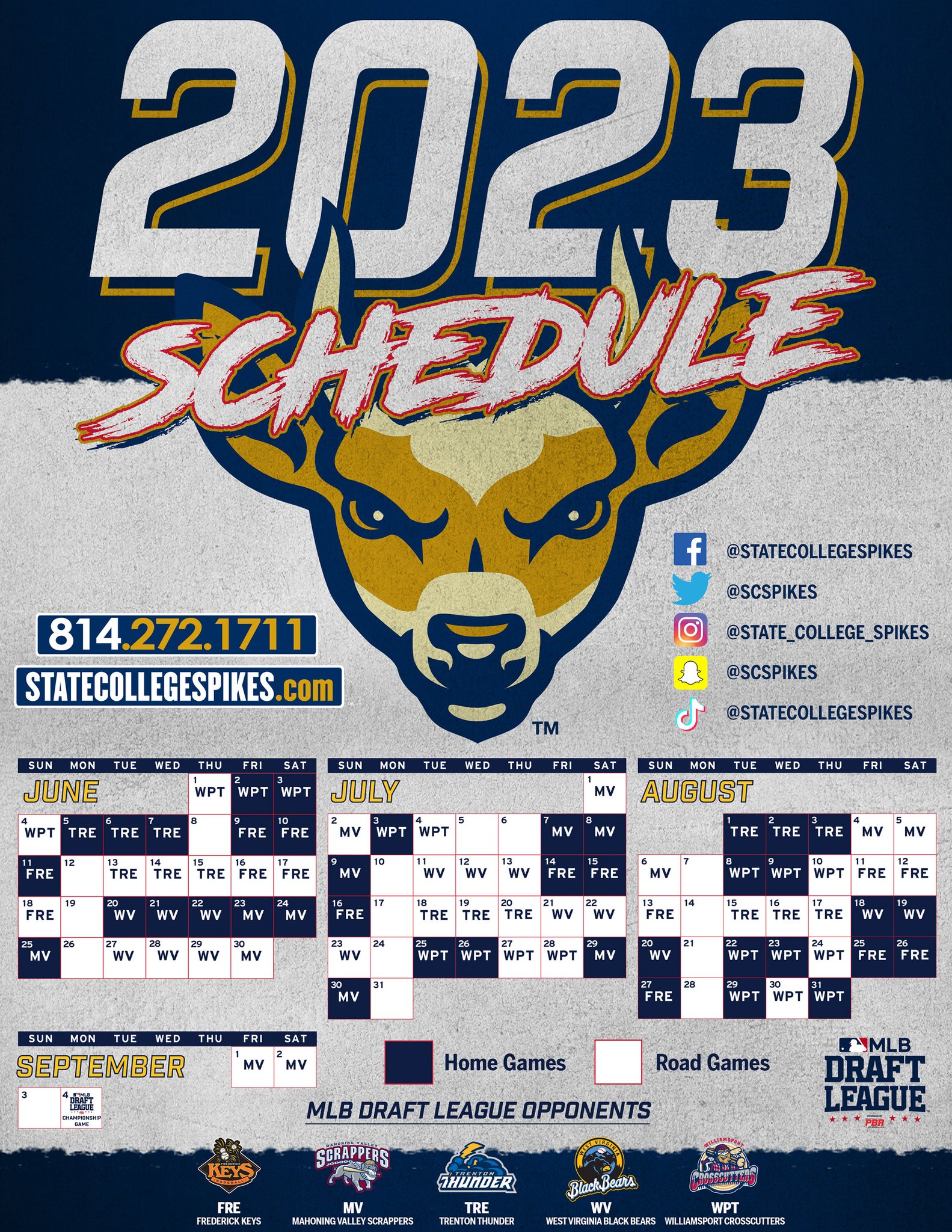 State College Spikes on Twitter "The 2023 Spikes schedule is out! Our