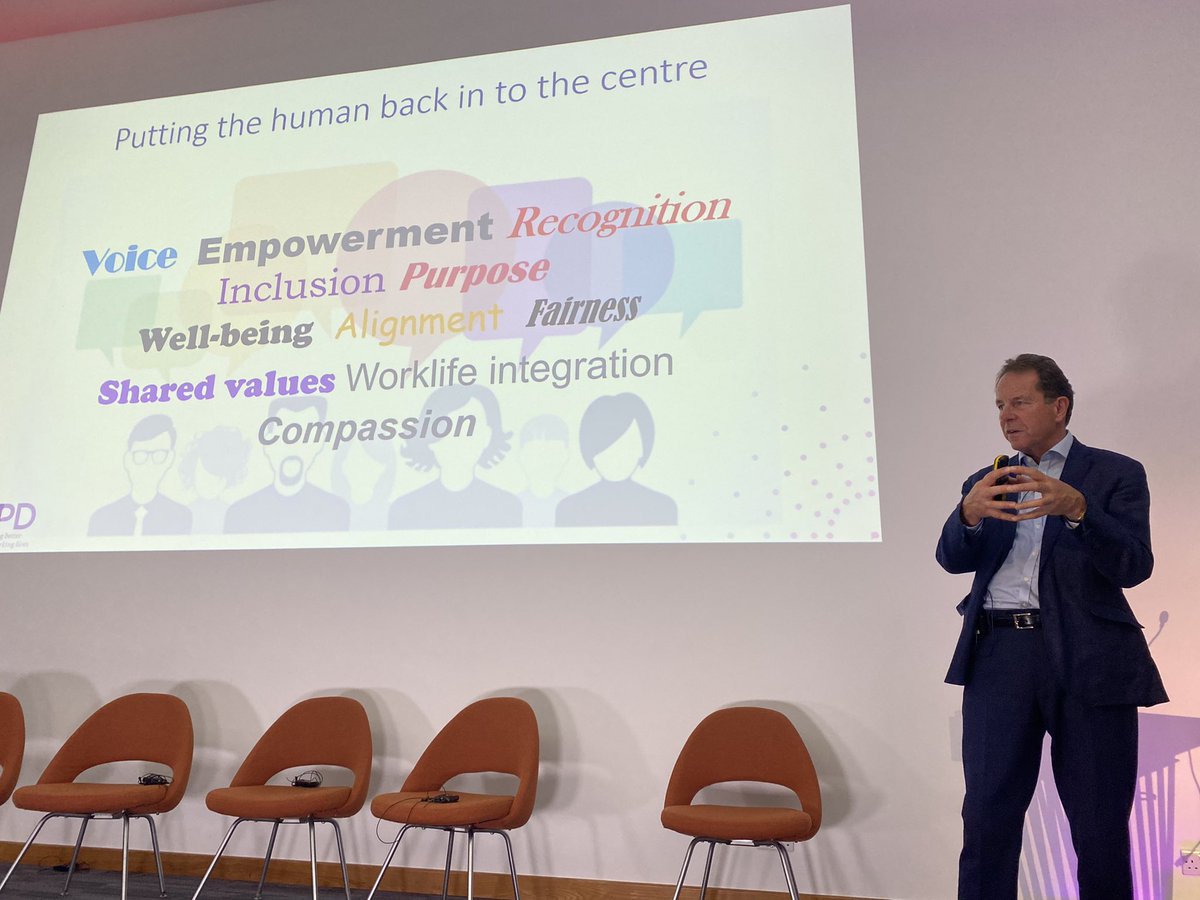 oseland's tweet photo. Fascinating high energy presentation by @Cheese_Peter on the future of work. Human-centric work and workplace a recurring theme at todays #wtconf - wellbeing and diversity key. https://t.co/wJ0CsyyShZ