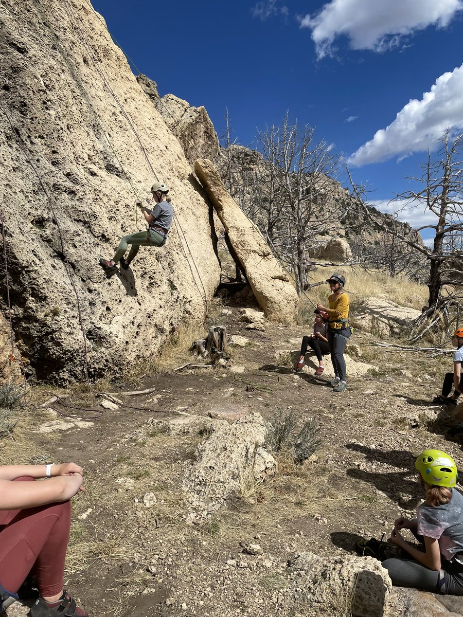 LMS_AP22's tweet photo. A couple weeks ago our student council had a day of leadership learning and climbing up in Sinks Canyon. Huge thanks to Mrs. Jensen and Stacey Wells with CWC for putting this together!! #LMS #LMSStuCo #EverySaberEveryDay #JustBeCool https://t.co/2USTAtd7ZY