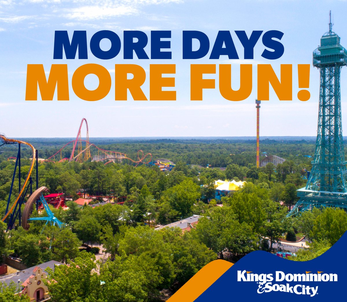 Kings Dominion on Twitter "MORE DAYS, MORE FUN! We're excited to