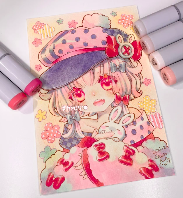 #あなたのぴんく色の作品を見せてくださいピンクあんまりないから今度増やそー!! 