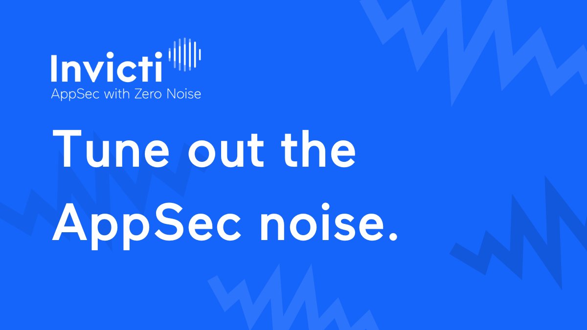 InvictiSecurity's tweet photo. Imagine #AppSec with #ZeroNoise: No jargon – just solutions that make it simple to identify and prioritize risks in ALL web apps.

Learn more about how Invicti helps you tune out the noise at https://t.co/Wzm377Mg4j. https://t.co/WeC3UnRe4N