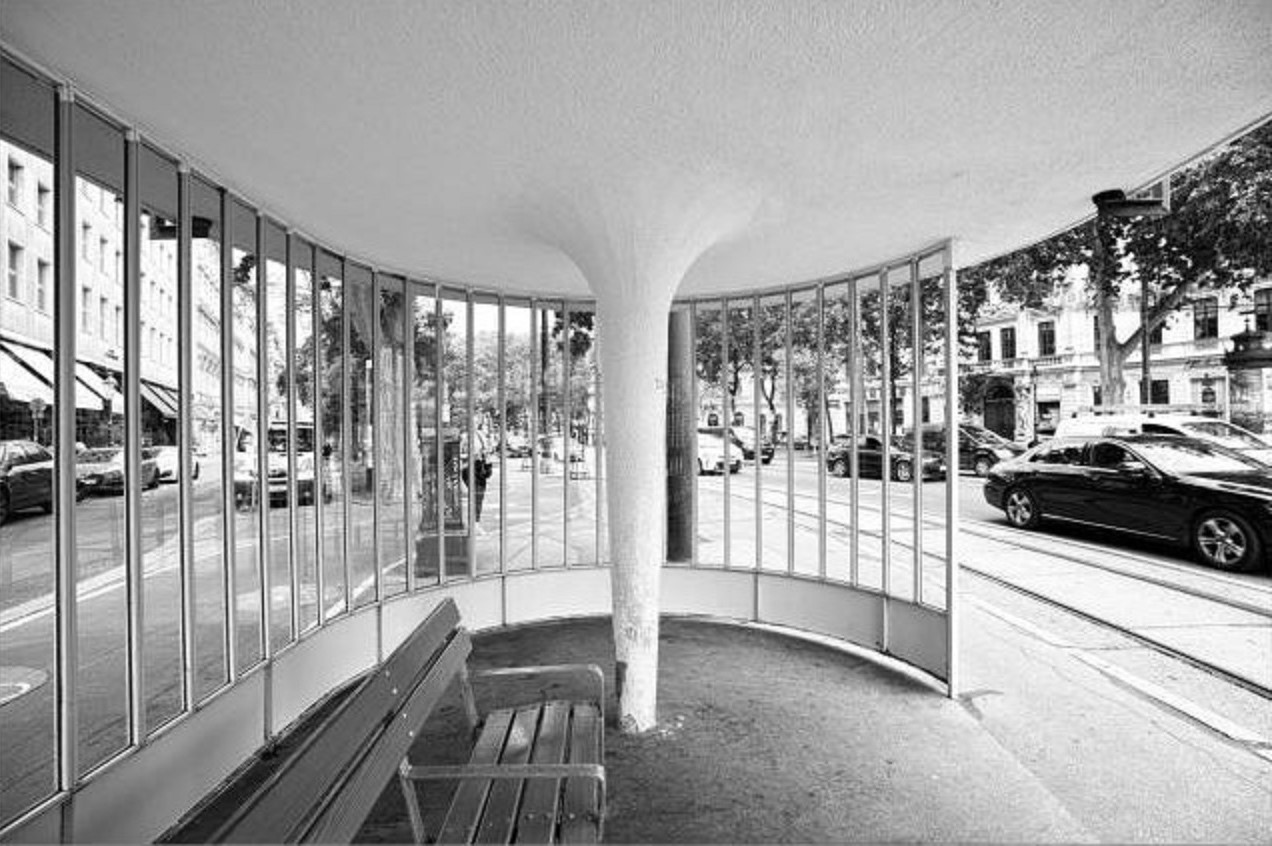 A bus stop