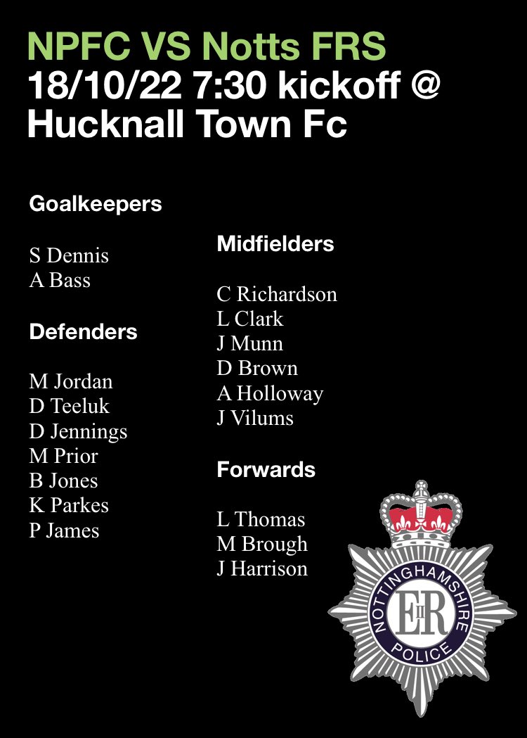 Notts Police Football Club tweet media