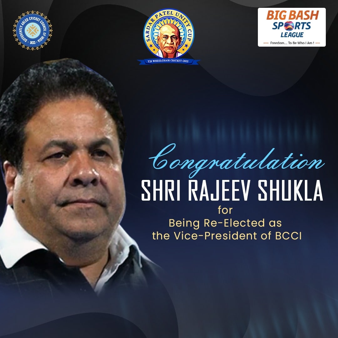BigBashSportsL2's tweet photo. Big bash Sports League congratulates all the members of BCCI for their election as the office bearers in the AGM held in Mumbai. Wishes to Shri Jay Shah Ji & Shri Rajeev Shukla Ji for their re-election as Secretary & Vice President respectively.
#BCCIPresident #BCCIElection https://t.co/plfpabLFnA