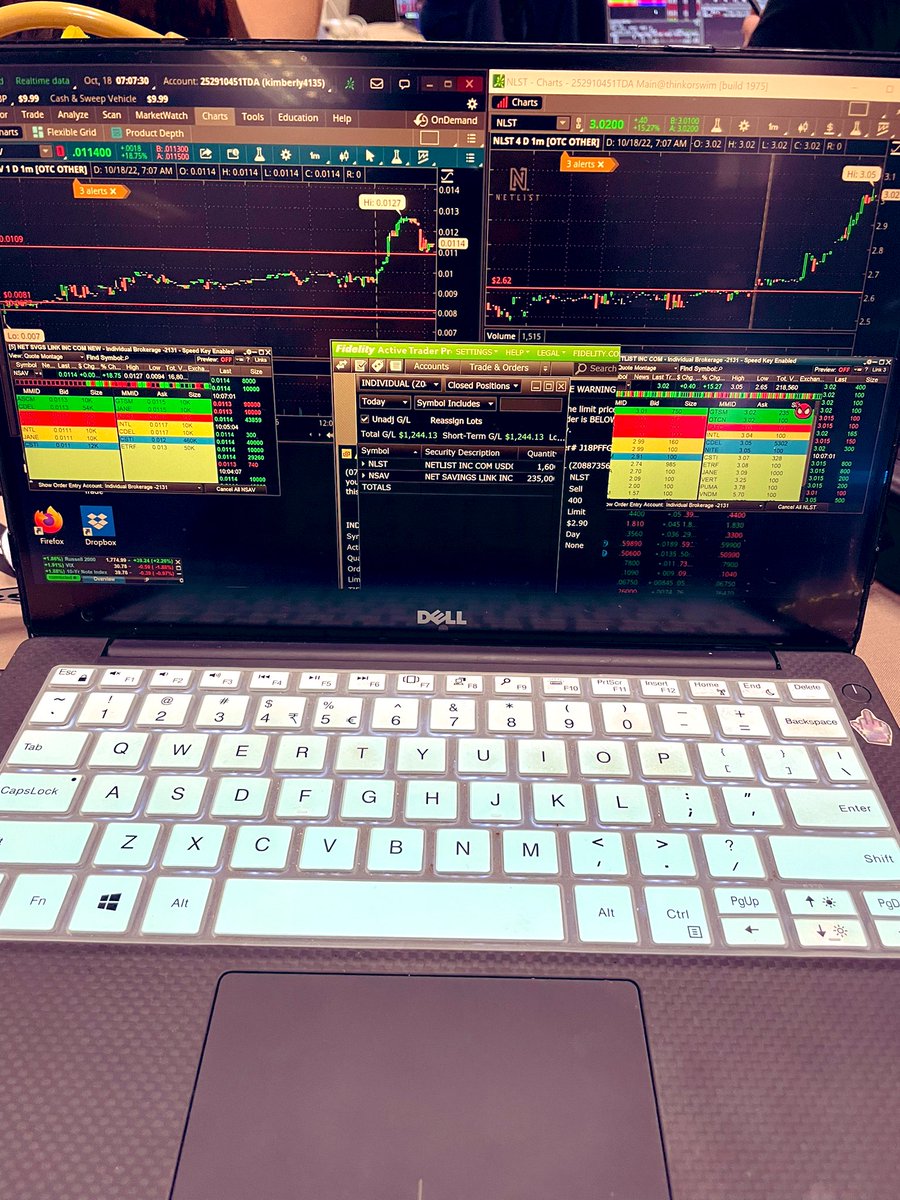 KimmyTrades's tweet photo. Hit my first 4 figure day here at @timothysykes conference between two trades. New biggest $ gain in a single trade. 🙌🏼 +$1,244 on two swing trades. NSAV for ~50% gain &amp; NLST ~10% #iLoveOTC https://t.co/luHo4eayHn
