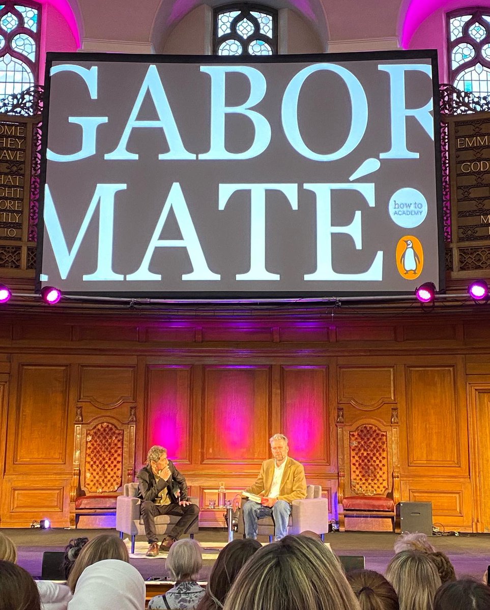 What a privilege it was to meet <a href="/DrGaborMate/">Dr. Gabor Maté</a> last week &amp; listen to him talk about his new book: #TheMythOfNormal 📖 His work is integral to both my #psychotherapy &amp; #leadershipcoaching - we all need a trauma-informed education to heal in todays toxic culture. This book is a must!