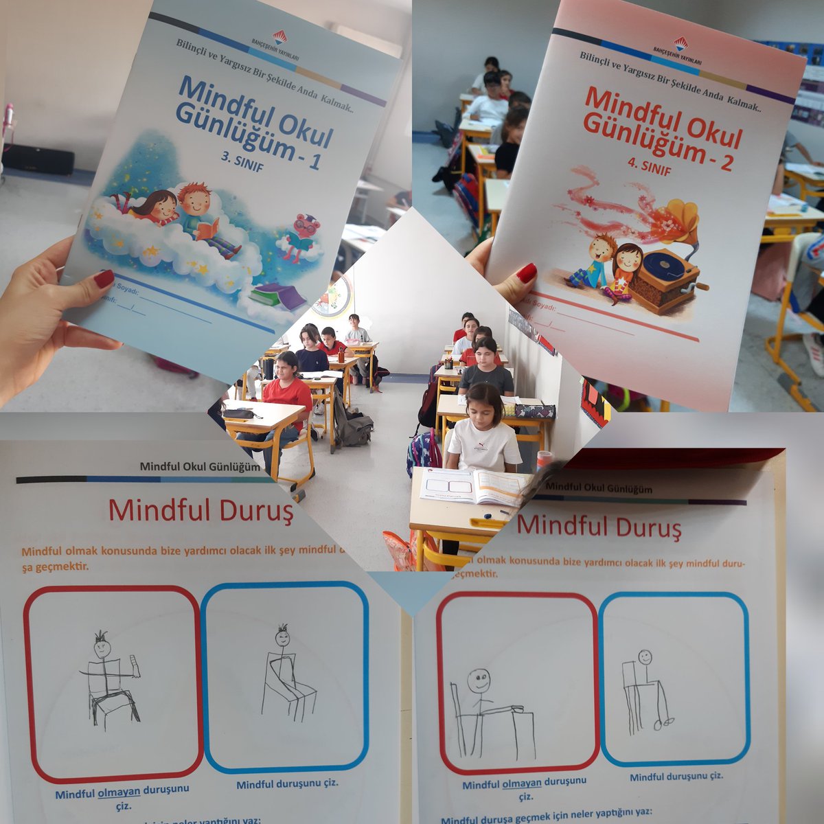 Mindfulness (Bilinçli Farkındalık) bilinçli ve yargısız bir şekilde dikkatimizi içinde bulunduğumuz ana vermek demektir.
Bu hafta 3. ve 4. sınıf öğrencilerimiz ile mindfulness egzersizlerinin ilki olan "Mindful Duruş"u deneyimliyoruz.🌸
#karem
#Mindfulness 
#bilinçlifarkındalık