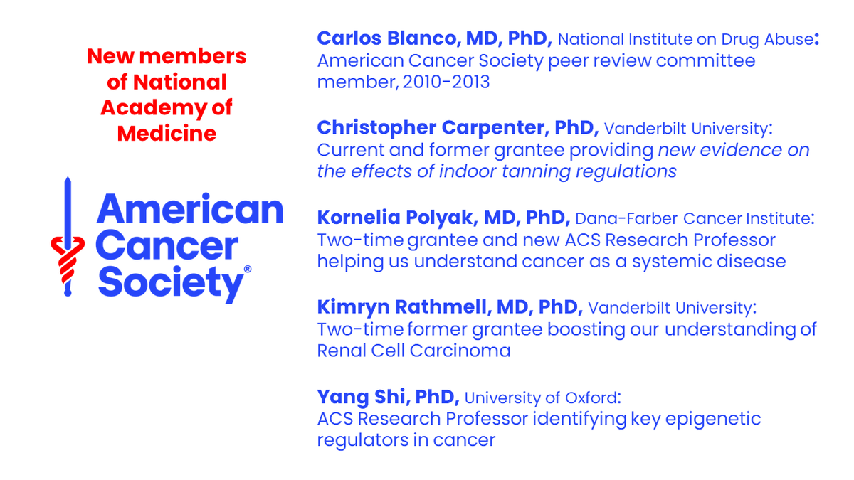 ACS_Research's tweet photo. It's been a great week at @AmericanCancer! 

Scientists around the country submitted new research grant applications for review❤️

And some beloved ACS volunteers &amp; grantees were elected to @theNAMedicine for extraordinary contributions to the fields of health &amp; medicine❤️❤️ https://t.co/M58dFgUcSL
