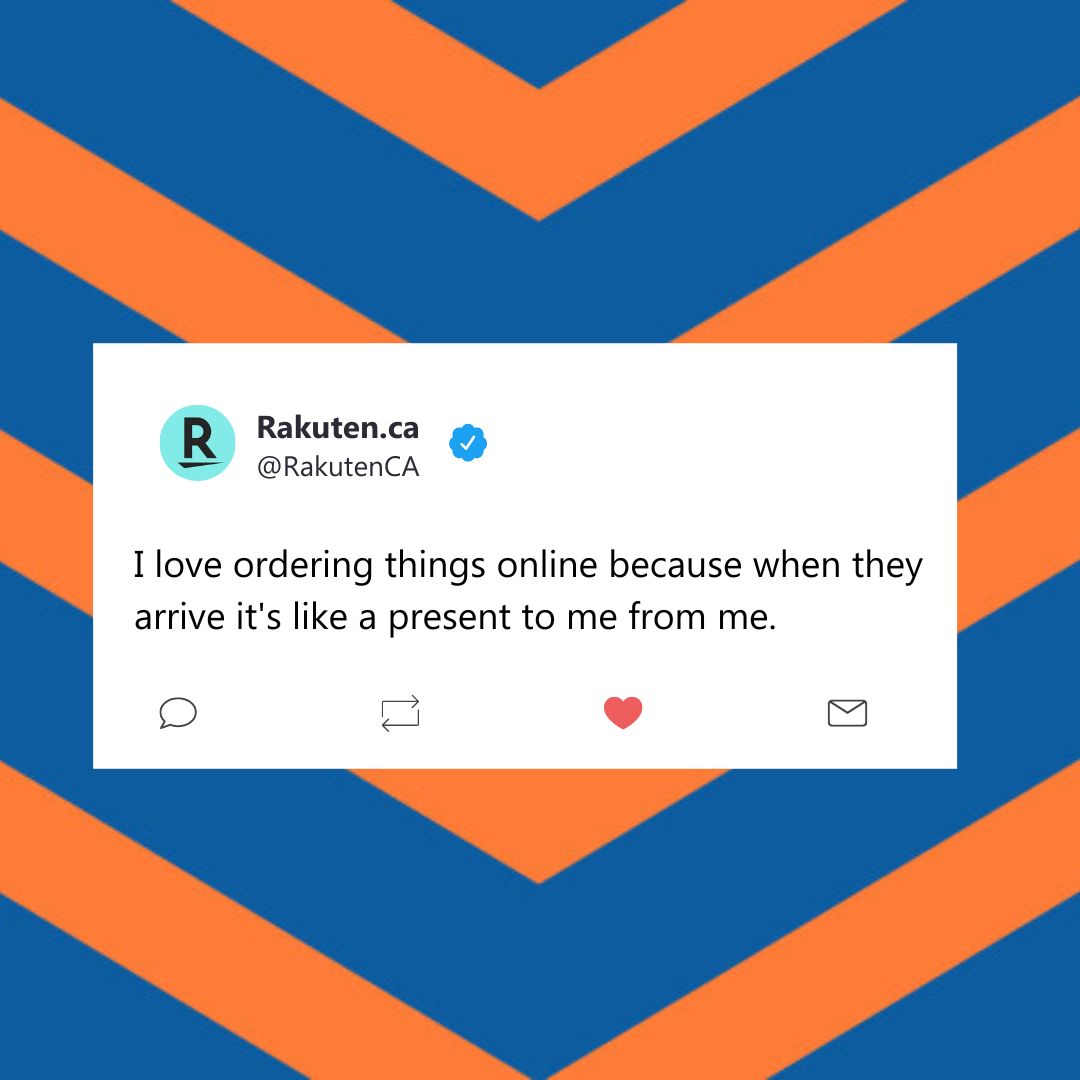 RakutenCA's tweet photo. A gift from me to me πβ‘οΈππ½ββοΈ
.
.
.
.
.
#CashBack #CashBackCrew #rakutenca #rakutencanada #onlineshopping #bigfatcheque #shopgetcashbackrepeat #presents https://t.co/APoOgA92J9