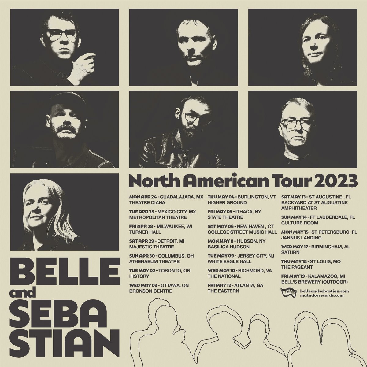 FILTERMexico's tweet photo. 🚨🚨🚨 Belle &amp; Sebastian regresará a México 🚨🚨🚨

El 24 de abril se presentarán en el Teatro Diana de Guadalajara y el 25 de abril en el Teatro Metropólitan de la Ciudad de México. 👁️ https://t.co/o6CU28zXIL