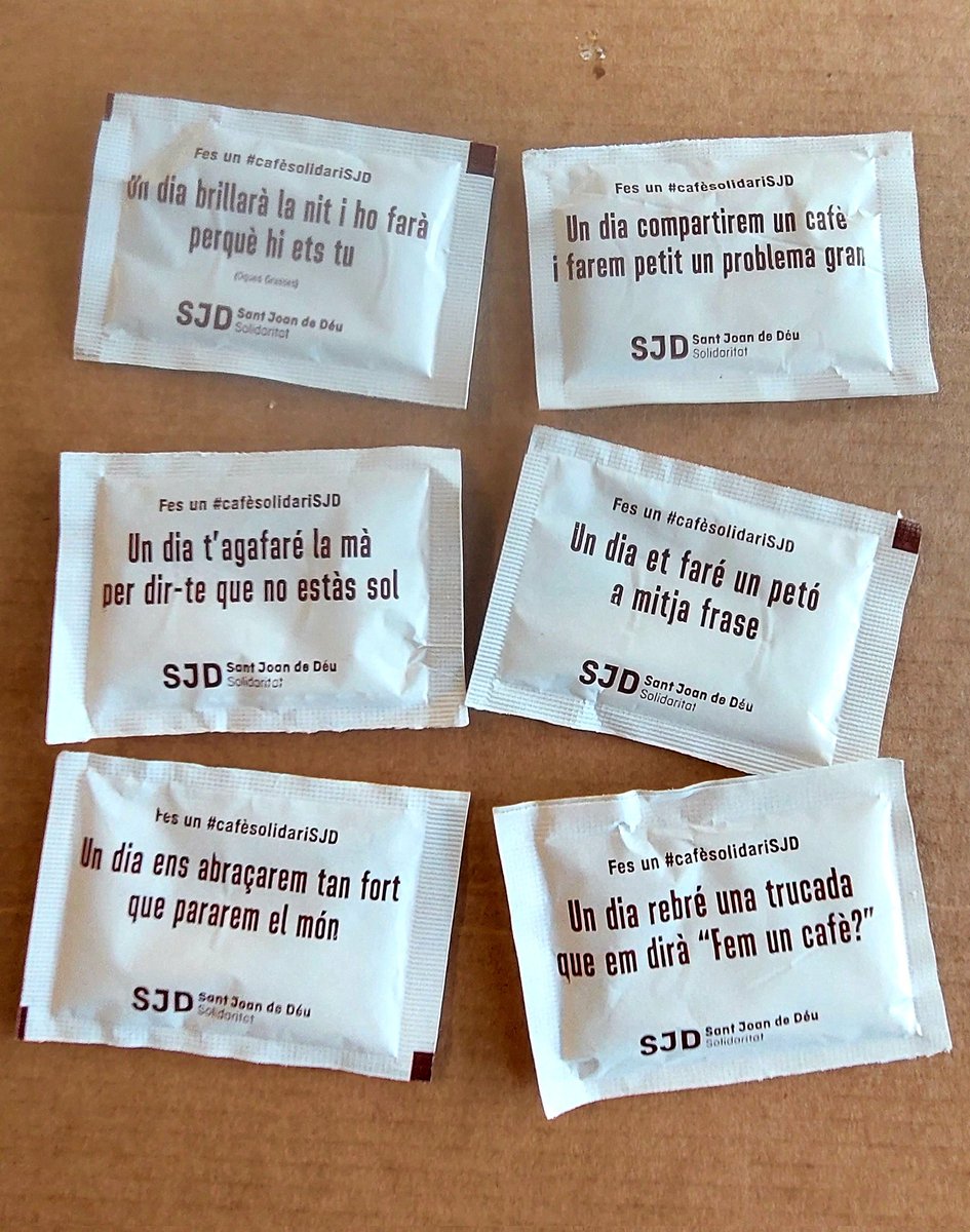 TxellEsteve's tweet photo. Coses que passen quan pots fer feines boniques per a campanyes precioses de @solidaritatSJD. Del 21 al 30 octubre fem un #cafesolidarisjd i trenquem la soledat no desitjada! https://t.co/GKXj7wmJuQ