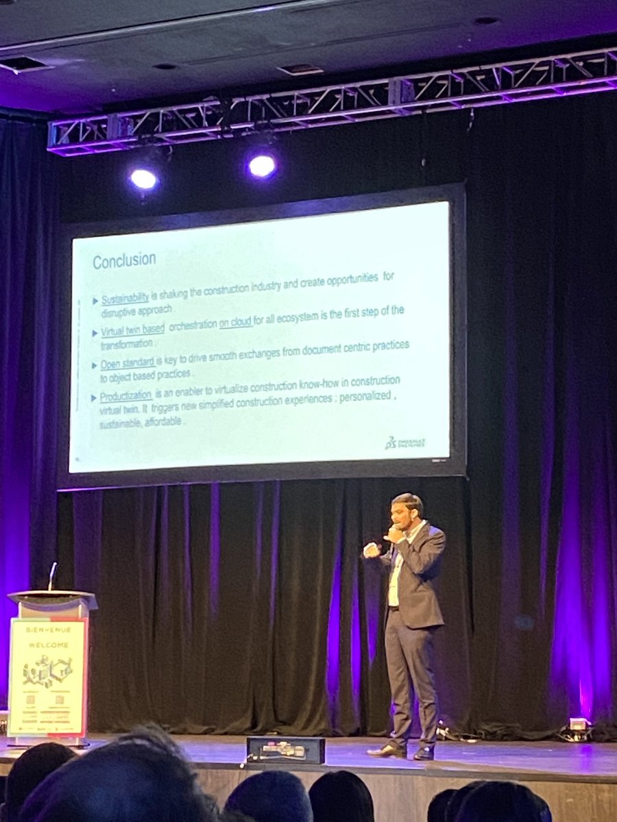 Fascinating discussion from Rémi Dormier of ⁦<a href="/Dassault3DS/">Dassault Systèmes</a>⁩ on new on-site applications of collaborative BIM