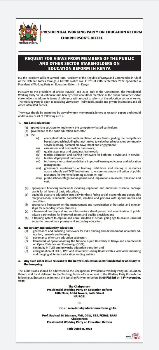 Education Reforms Kenya tweet media