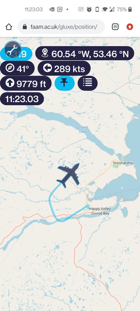 First #MPhase science mission departed Goose Bay, mainly a full shakedown flight with some aerosol sampling opportunities along the way. Forecast not great, southerly flows rather than the desired Cold Air Outbreak flows from the north. 1/2