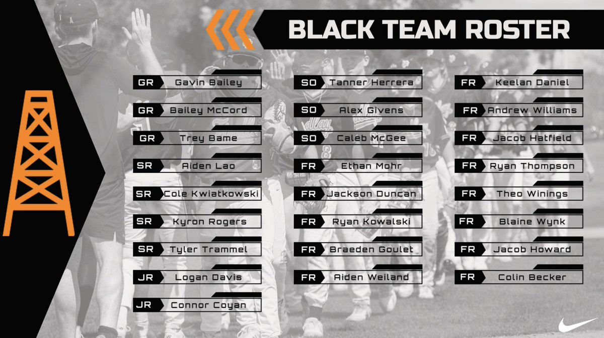 Official Rosters for the Black vs. Orange World Series 🟠⚫️

Game 1️⃣: Friday at 4pm

Who’s taking the 🏆?

#BlackSquad #OSquad
