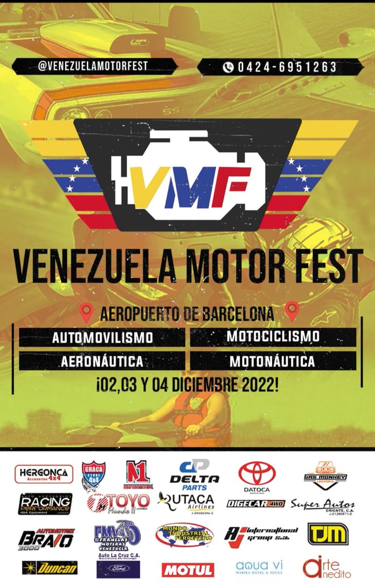 NOTIMAXIMAS...LA 1A SEMANA DE DICIEMBRE 2.3 Y 4 TIENEN EL GRAN EVENTO AUTOMOTRIZ EN BARCELONA /ANZOATEGUI. VENEZUELA MOTOR FEST. ALLÍ NOS VEREMOS. MÁXIMA VELOCIDAD PRESENTE!!