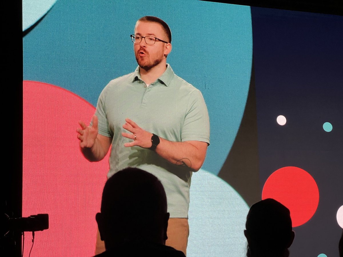 geerlingguy's tweet photo. At #AnsibleFest, @TheMaxamillion is up on stage touting Ansible's adoption of @matrixdotorg to bridge IRC to Discord to Slack to anything.

I still don't live the direct Matrix web UI or Matrix clients I've tried (I'm an IRC curmudgeon), but glad they do the bridging! https://t.co/dQlnVT5b7X
