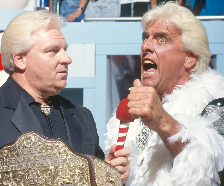 curtjerkers's tweet photo. On an upcoming episode of #TBTM, the guys are looking back at one of the greatest managers of all-time, Bobby 'The Brain' Heenan!
Have a question for @RicFlairNatrBoy about 'The Brain'? Drop it in the comments with #AskRic and he might answer yours on the podcast! https://t.co/YZlzWfS3qw