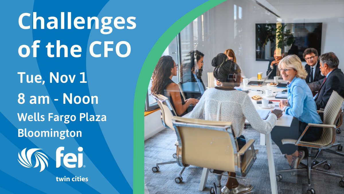 Tue, Nov 1 - Challenges of the CFO - 4 CPEs
- Creating a Culture of Employee Engagement
- The Evolution of the Workplace
- Strategic Capital: Dynamics, Disruption and Deals
- Belonging in Today’s Workplace: How Business Leaders 
   Can Amplify DEI Efforts
ow.ly/nwKk50LcINC