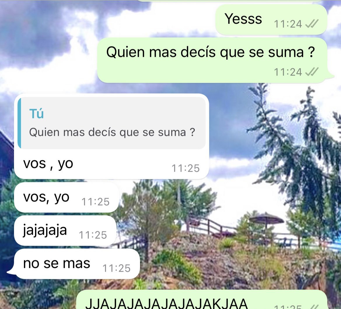 Yo y mi única amiga planeando hacer algo, es como: