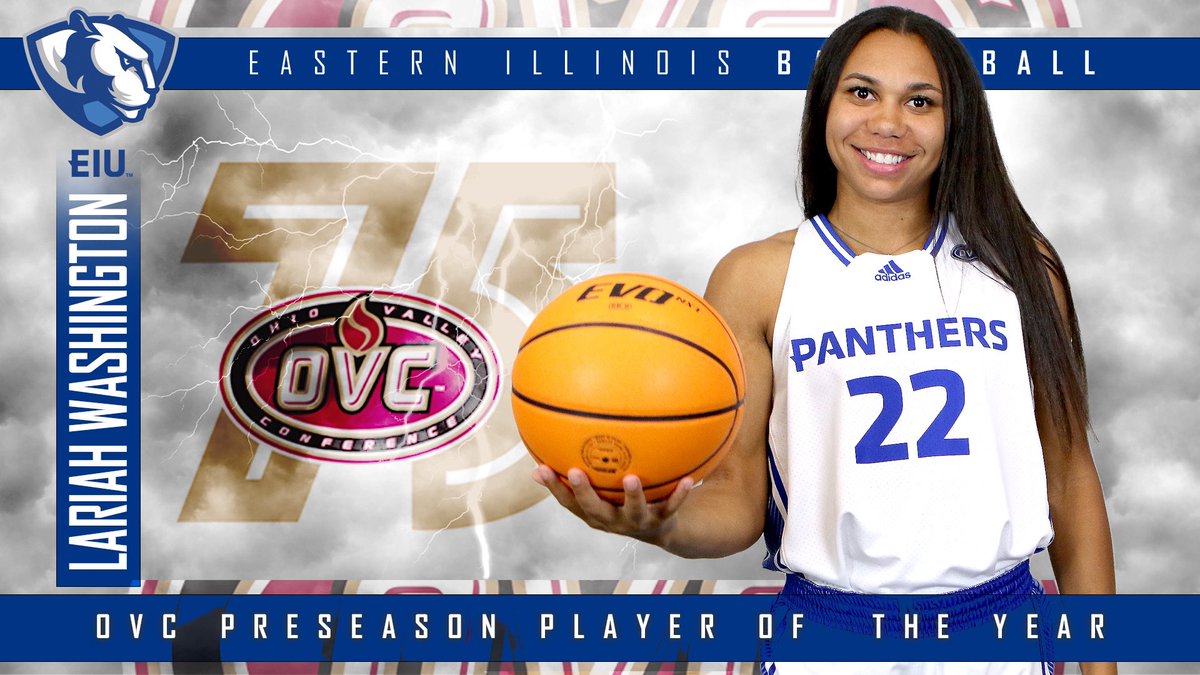EIU_Panthers's tweet photo. Lariah Washington named @OVCSports Preseason Player of the Year from @EIUWBB https://t.co/P9luZLLYLE