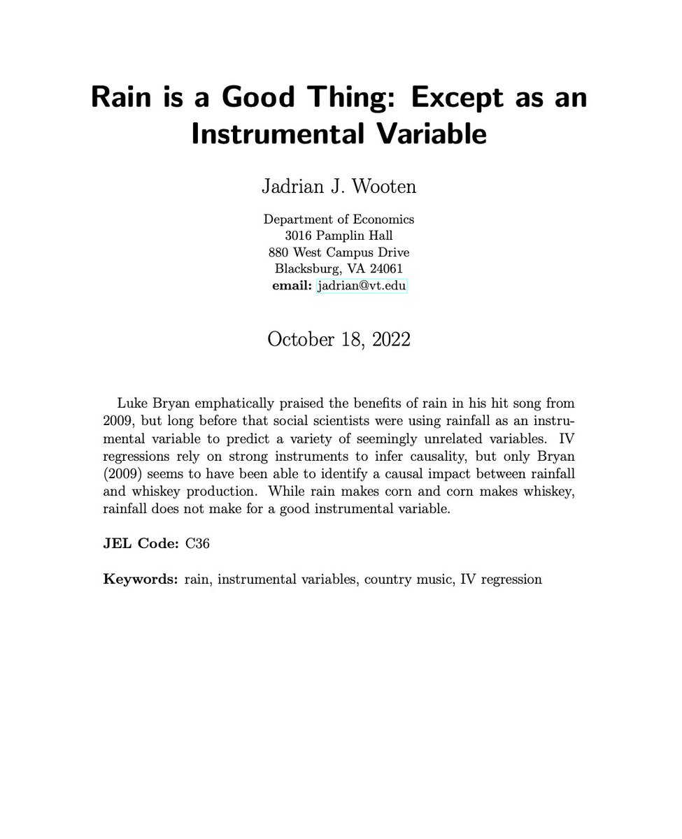 It's time we expand our use of pop culture in teaching econometrics.