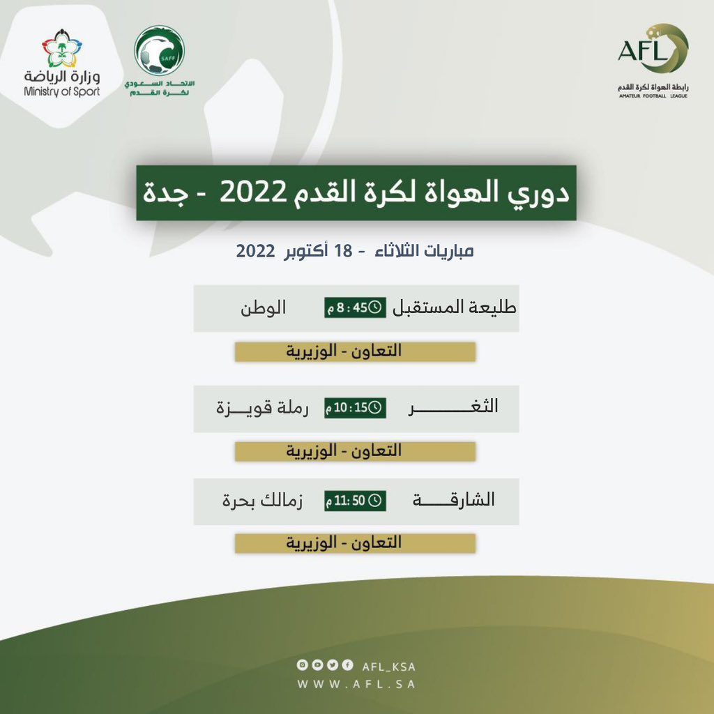 afl_jed's tweet photo. اليوم 4 | 
#دوري_الهواة_لكرة_القدم 
جدة📍 https://t.co/t5Tt4RUey5