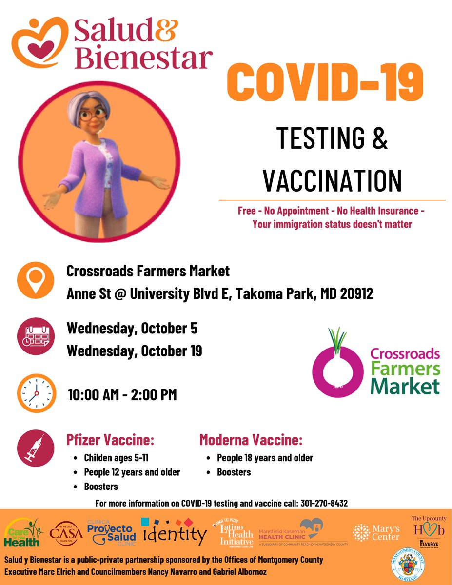 mailchi.mp/60d3b5b9ead9/f… This week: a Food Recovery Week food demo and giveaway from Crossroads' Healthy Eating program, FREE covid vaccines and boosters, and visits from Priority Partners and MAMAS Midwives, and free water testing kits from The Izaak Walton League of America.