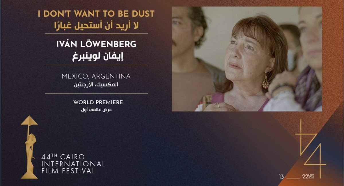 aivanlow's tweet photo. NO QUIERO SER POLVO tendrá su premiere mundial en el Competencia Internacional de @CairoFilms  ¡Feliz, feliz, feliz! Y agradecidísimo con todo el cast y crew --> https://t.co/cyGxvNIdLT https://t.co/QrlmIBLqog