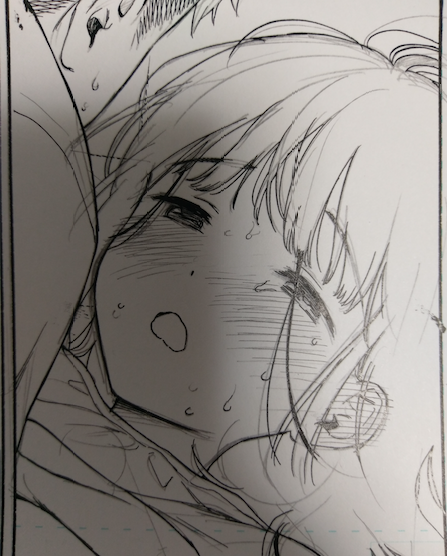 バベル原稿の作業中 