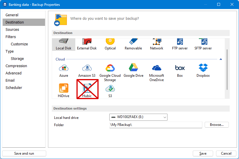 fbackup's tweet photo. backup4all: We added #hubiC as a cloud destination for backups in 2017. Unfortunately, hubiC was discontinued. Backup4all needs API access to communicate with hubiC, and since that was terminated we are forced to remove hubiC as a cloud backup destinatio… https://t.co/JDkHG1IDZL