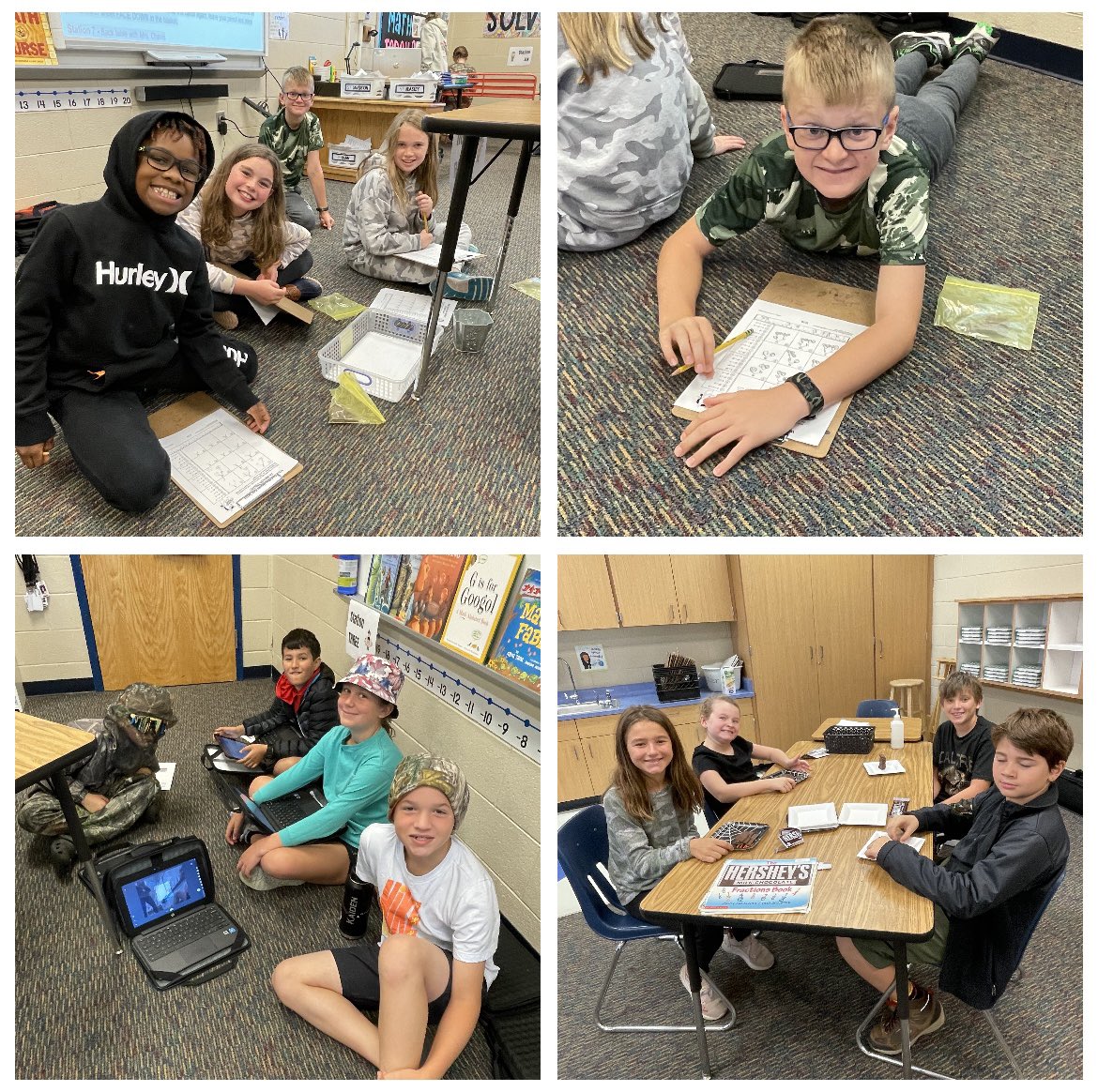 OakPointeElem's tweet image. Our 5th grade AGP students are taking part in Fraction Boot Camp with Mrs. Chavis to start off this week after fall break! 
#bestschoolever 
#LexRich5Schools