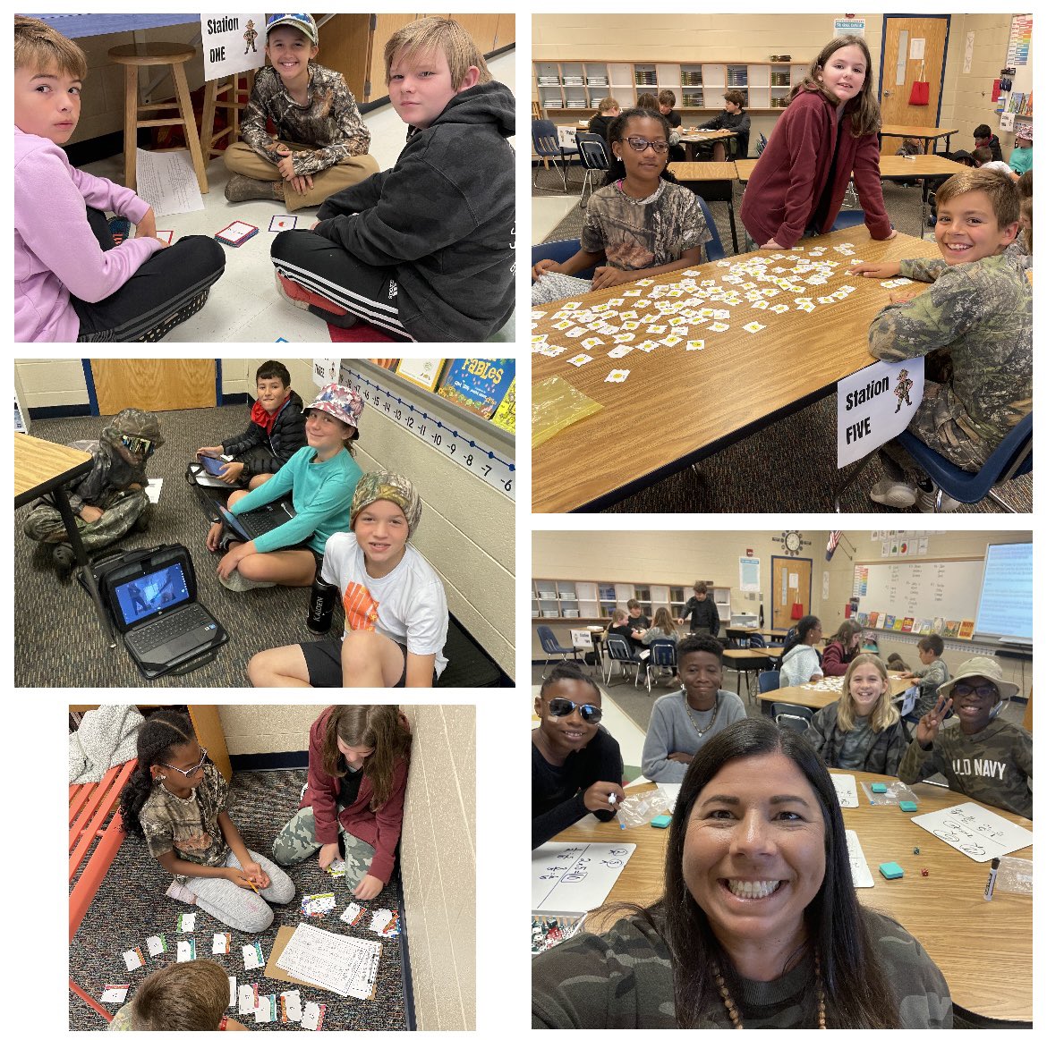 OakPointeElem's tweet image. Our 5th grade AGP students are taking part in Fraction Boot Camp with Mrs. Chavis to start off this week after fall break! 
#bestschoolever 
#LexRich5Schools