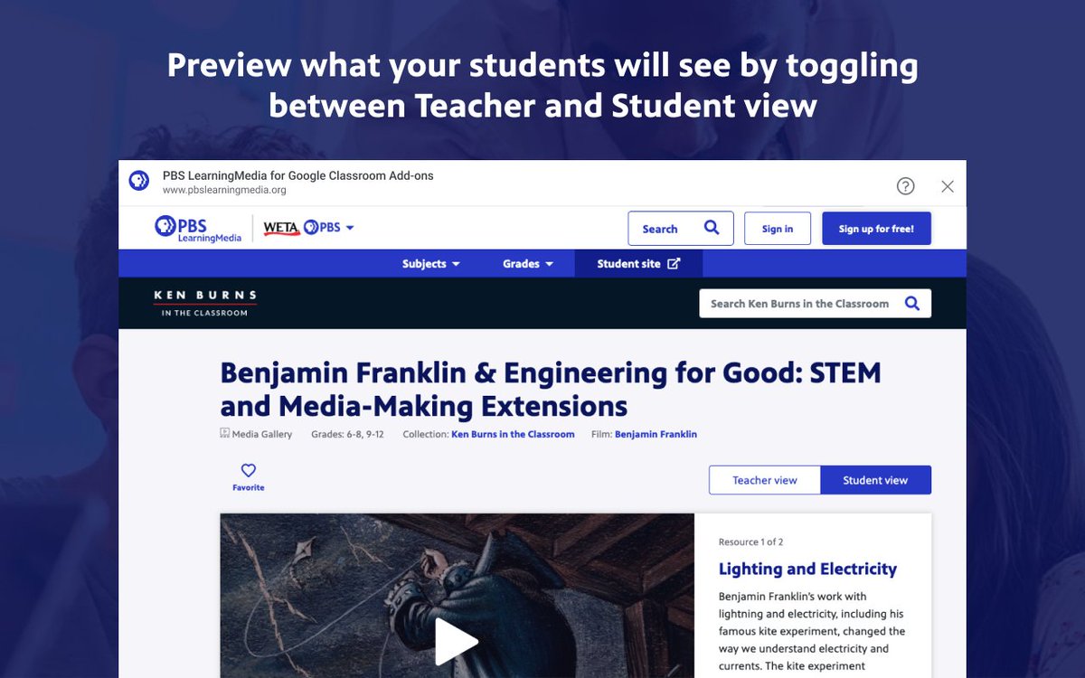 Google for Education (@googleforedu) on Twitter photo Did you know PBS LearningMedia offers free access to thousands of digital resources designed to enhance classroom instruction? Join the <a href="/pbsteachers/">PBS Teachers</a> family & use the #GoogleClassroom add-on to browse & assign resources to students. goo.gle/3TwQzqU Did you know PBS LearningMedia offers free access to thousands of digital resources designed to enhance classroom instruction? Join the <a href="/pbsteachers/">PBS Teachers</a> family & use the #GoogleClassroom add-on to browse & assign resources to students. goo.gle/3TwQzqU