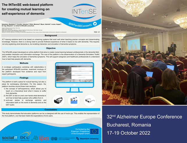 Our team is attending the 32nd #AlzheimerEuropeConference in Bucharest presenting the #Erasmusplus project <a href="/INTenSEConsort1/">@INTenSE_Project</a> with 5 abstracts.