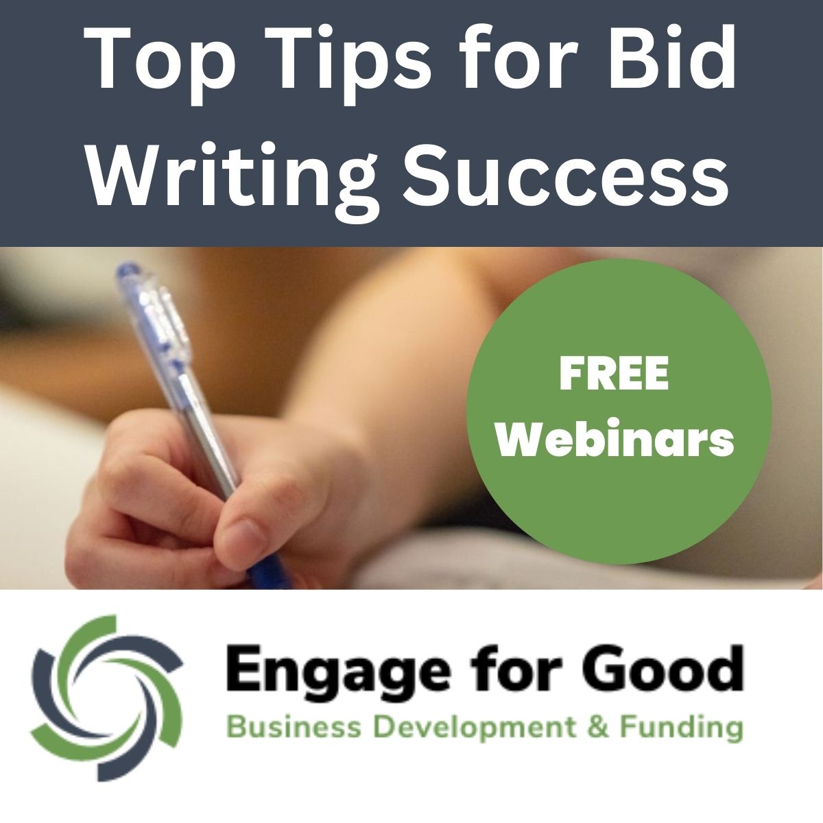 Join us for two FREE, one-hour sessions looking at #bestpractice in #bidwriting. Discover straightforward approaches to maximise your point scoring when making #grant applications or responding to tenders. 
Mon 24 and 31 Oct, 13:00-14:00
Booking essential!
bit.ly/3CKSEIW