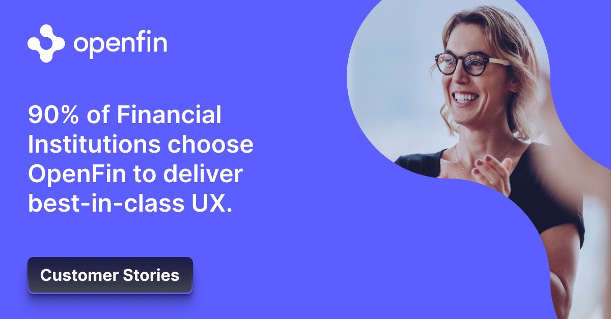 openfintech's tweet image. Learn how the largest global financial Institutions are using OpenFin&apos;s Workspace and developer platform to help their teams work smarter, faster, and more effectively.
#UserExperience #FinanceOS

bit.ly/3E0tto3