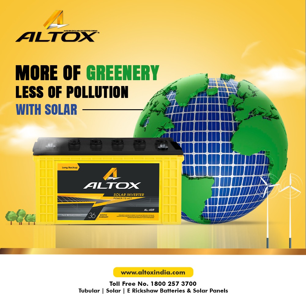 AltoxIndia's tweet photo. Say Yes! to a Better and Greener Future with efficient Altox solar batteries.
.
.
Call: 18002573700
Visit:  https://t.co/Bo9qmDRK2g
.
.
#altoxindia #solarenergy #gogreen #solarenergycompanies #solarenergyworld #inverterbatteries #inverterbattery #tubularbatteries #solarinverter https://t.co/VpWXzoAIsQ