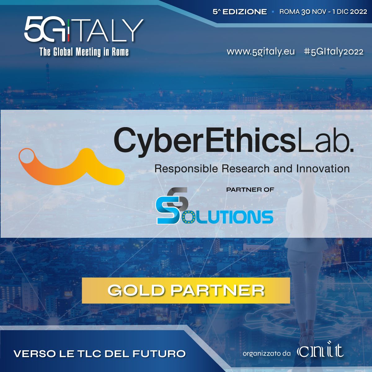As partners of the <a href="/5g_solutions/">5G-Solutions</a> project, following the roadmap of <a href="/5GPPP/">5GPPP</a> initiative, we're glad to announce that we'll be Gold Partners at the V edition of 5G Italy - The Global Meeting in Rome «Verso le TLC del Futuro»!

#5G #h2020 #ethics #socialacceptanceoftechnology