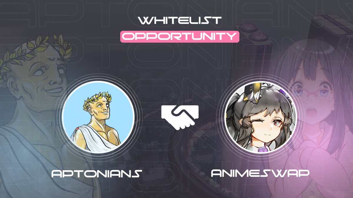 AptoniansNFT's tweet photo. 💎APTOS NFT WL GIVEAWAY💎

ꃅꍟ꒒꒒ꂦ, #Aptonians &amp; #Animeswap🪬
​​
🎁5 WL Spots to Giveaway &amp; 20 OG
🔹20X OG
@animeswap_org
🔹5X WL
@AptoniansNFT

1⃣Follow:  
@AptoniansNFT &amp;  @animeswap_org

2⃣Like &amp; Retweet &amp; Tag 3 friends https://t.co/0m1GG4QqTZ