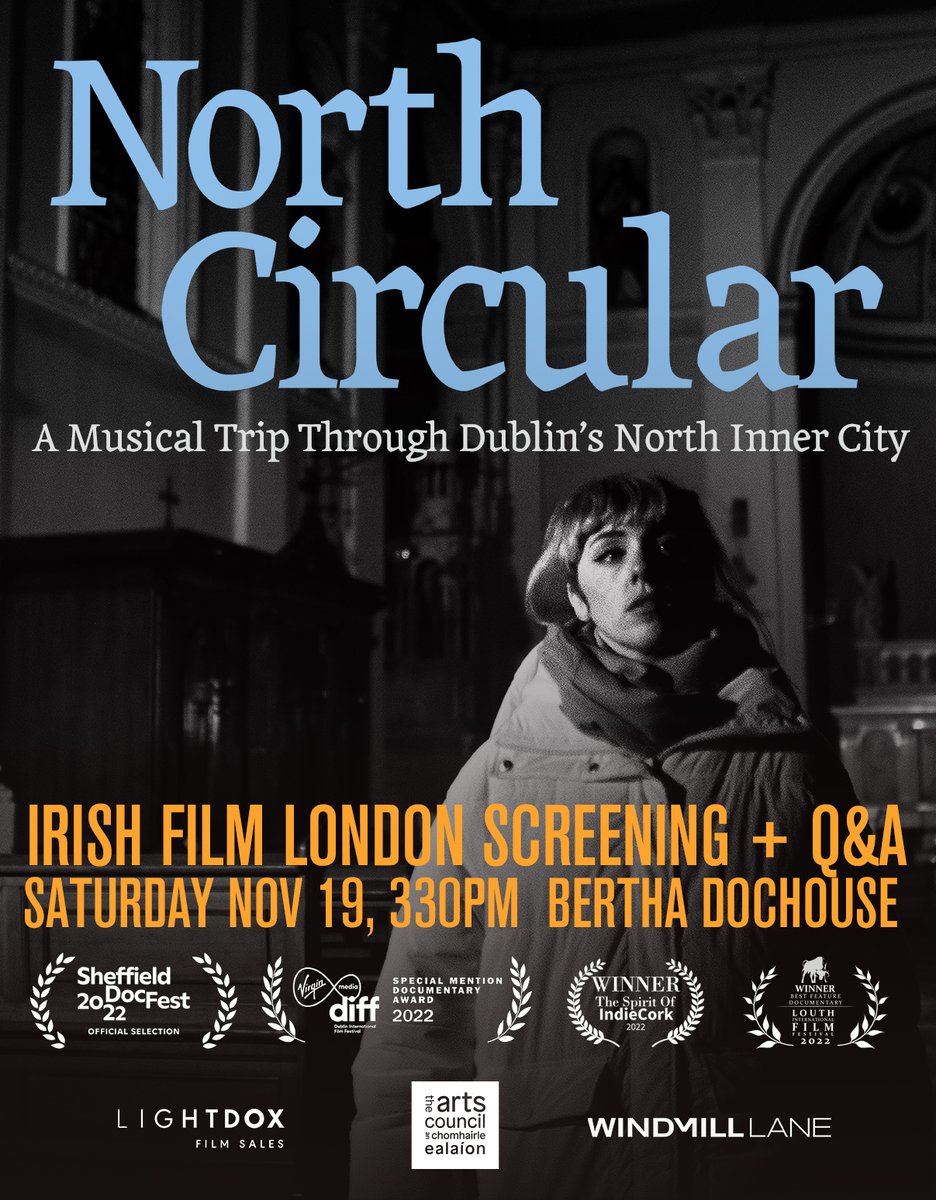 Delighted to be screening in London as part of @irishfilmlondon next month at the lovely @BerthaDocHouse in Bloomsbury - tickets here - dochouse.org/cinema/screeni… #northcircular #documentary