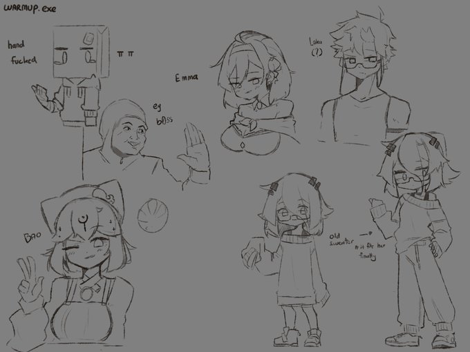Warmup.exe

my hand forgot how to draw properly ;-; 